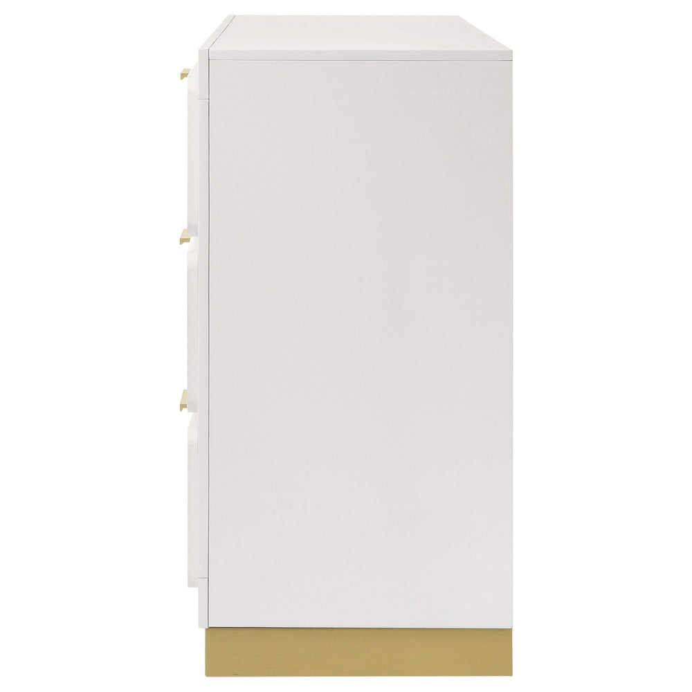 Cómoda Caraway de 6 cajones blanca