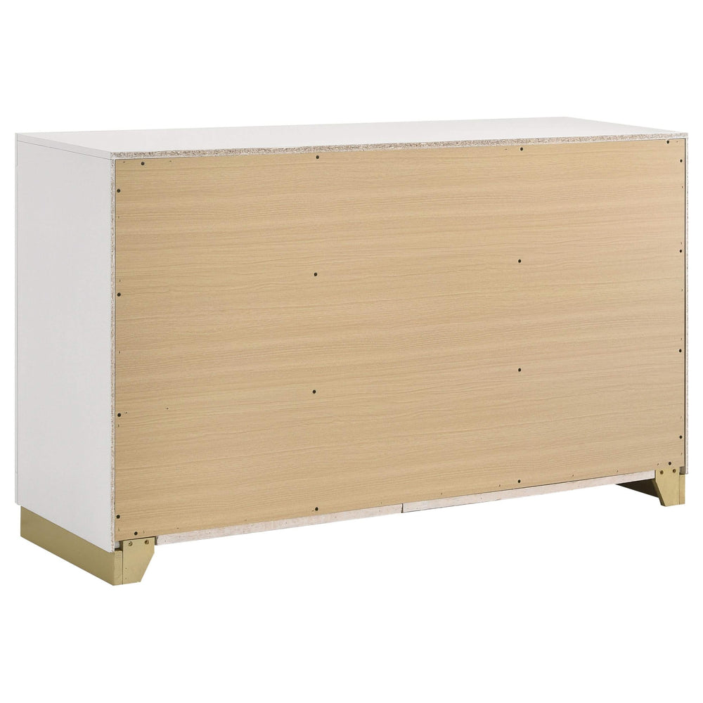 Cómoda Caraway de 6 cajones blanca