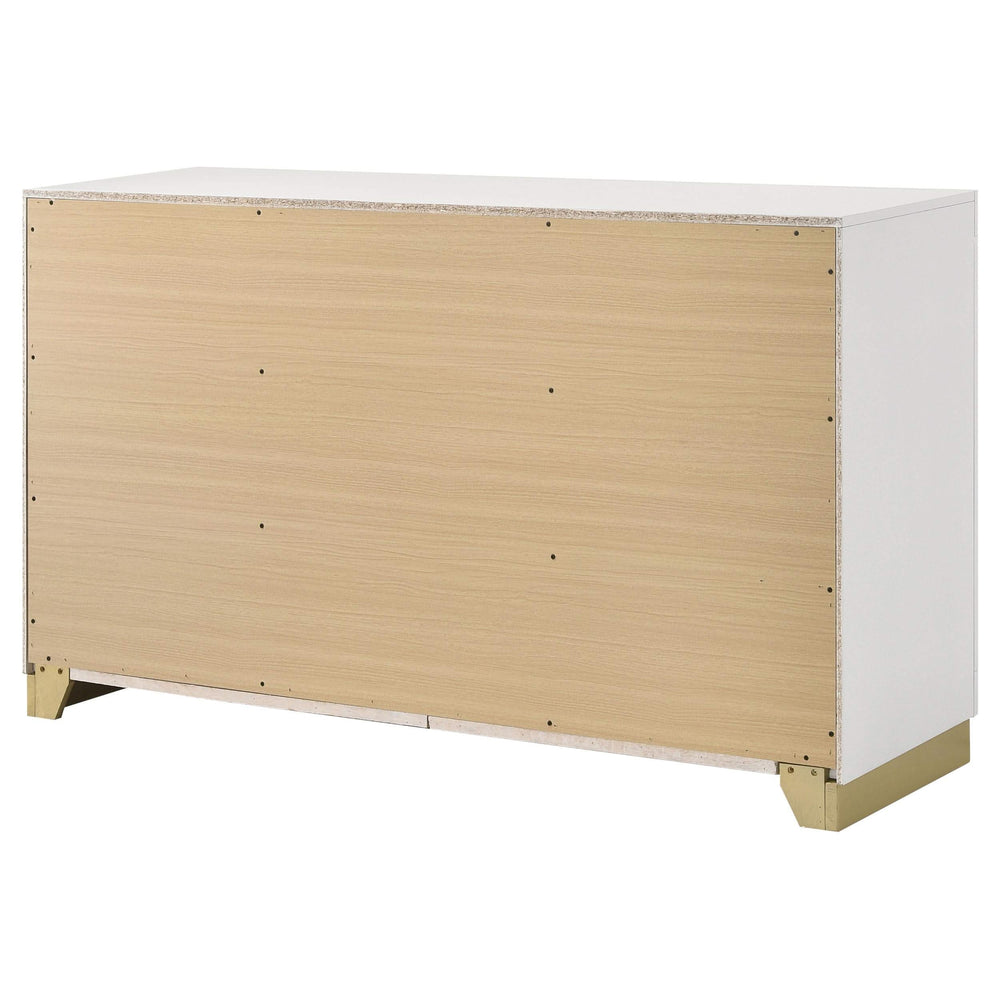 Cómoda Caraway de 6 cajones blanca