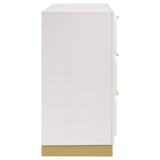 Cómoda Caraway de 6 cajones blanca