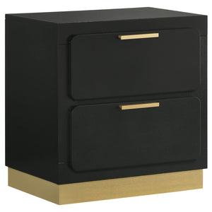 Juego de dormitorio California King de 5 piezas Caraway, color negro