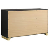 Juego de dormitorio California King de 5 piezas Caraway, color negro