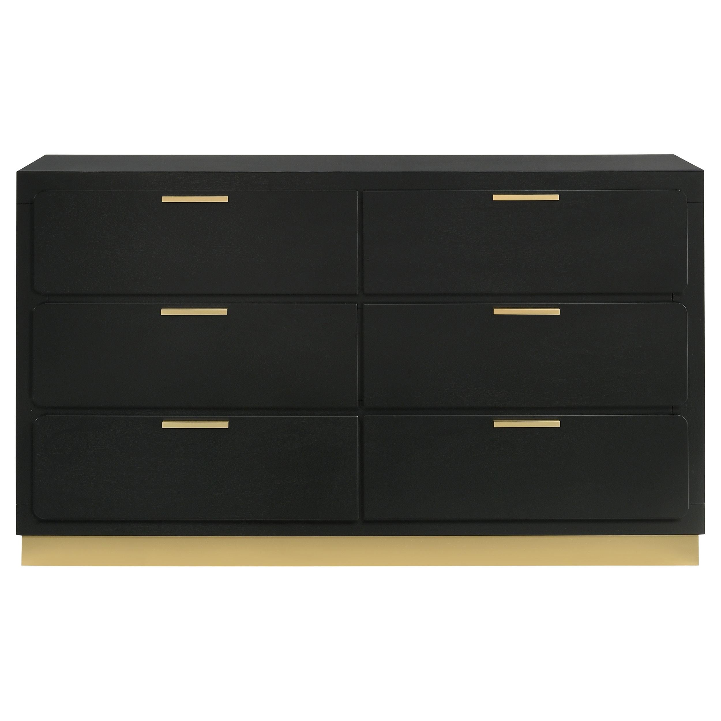 Caraway 6-drawer Dresser Black
