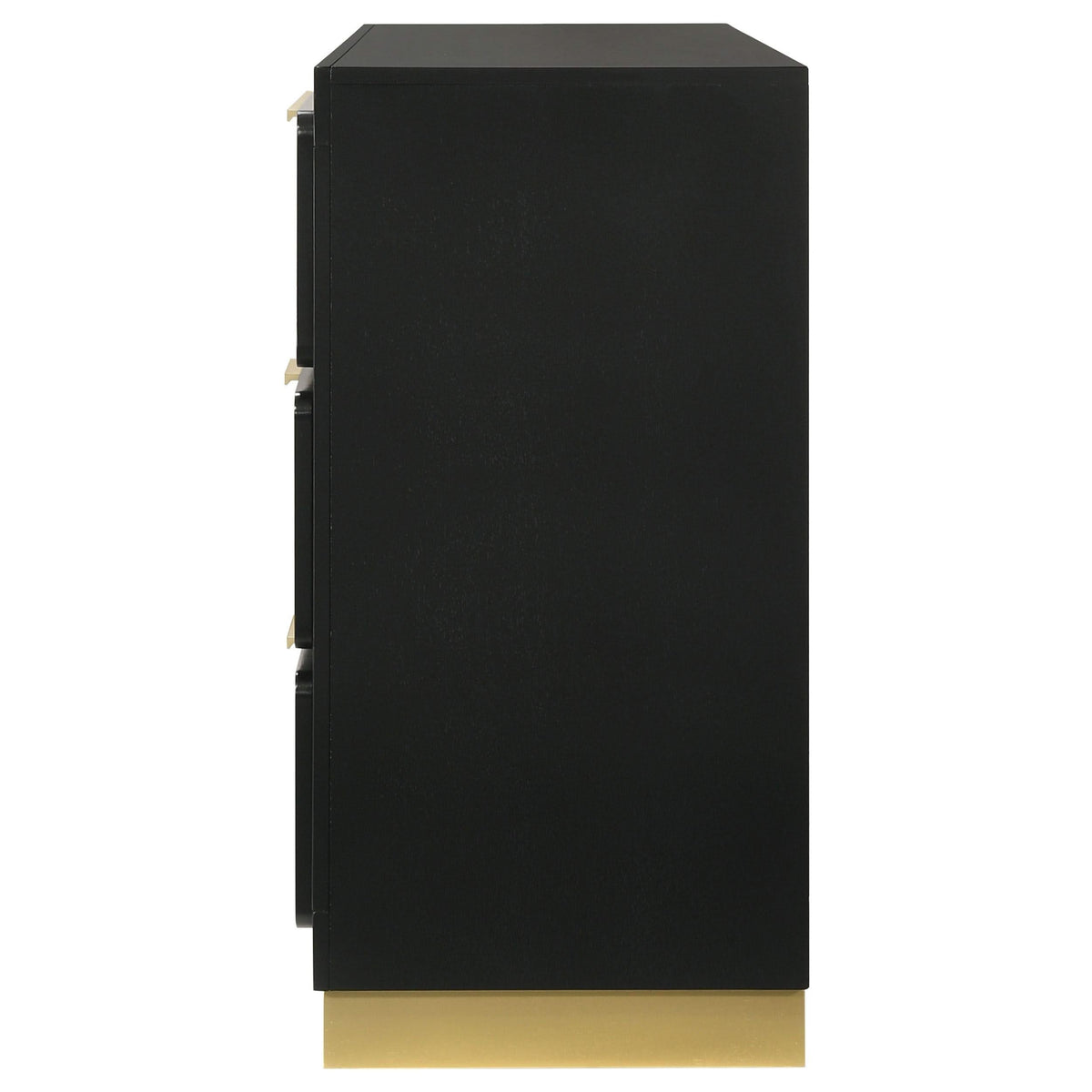 Cómoda Caraway de 6 cajones negra