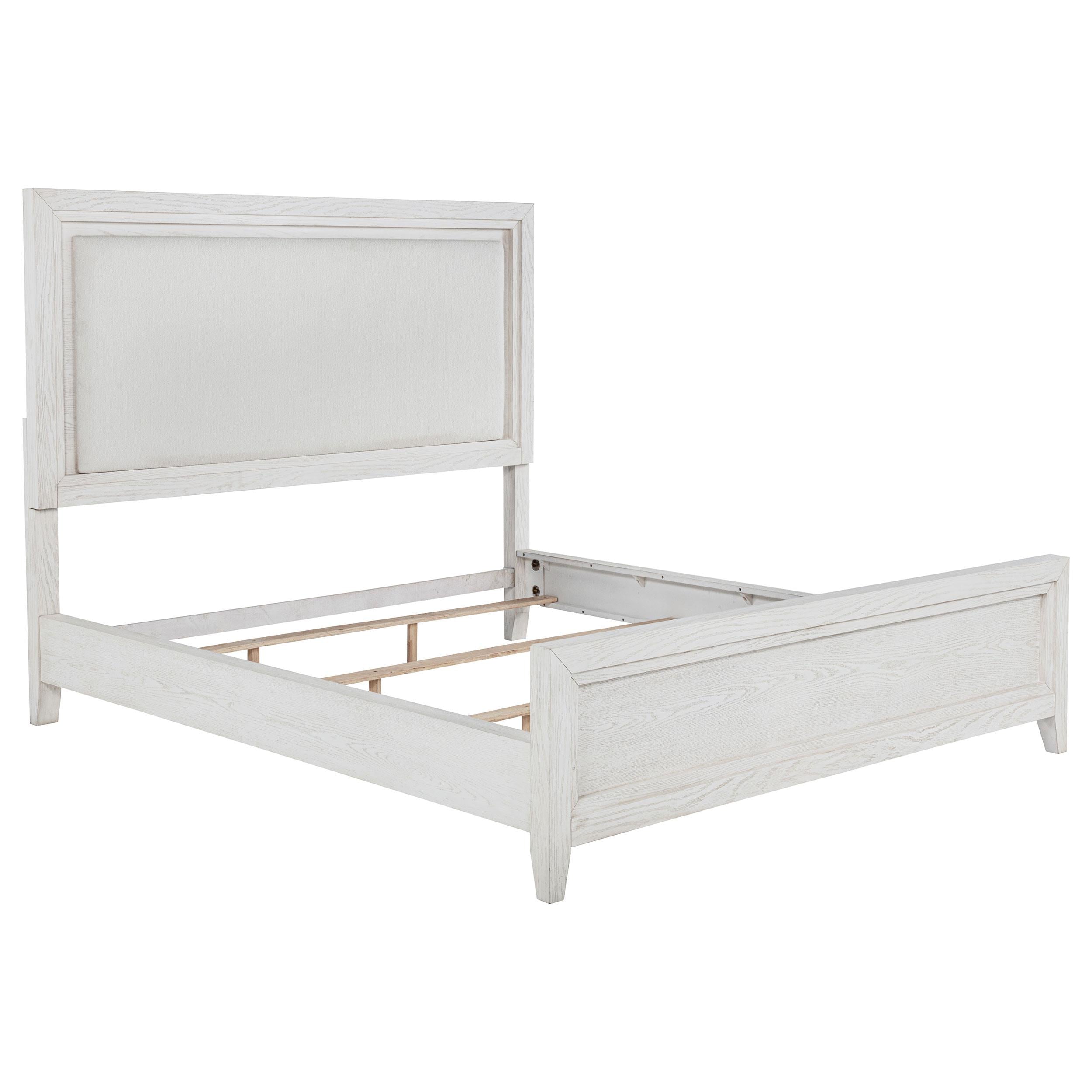 Marielle 4-piece Eastern King Bedroom Set Distressed White