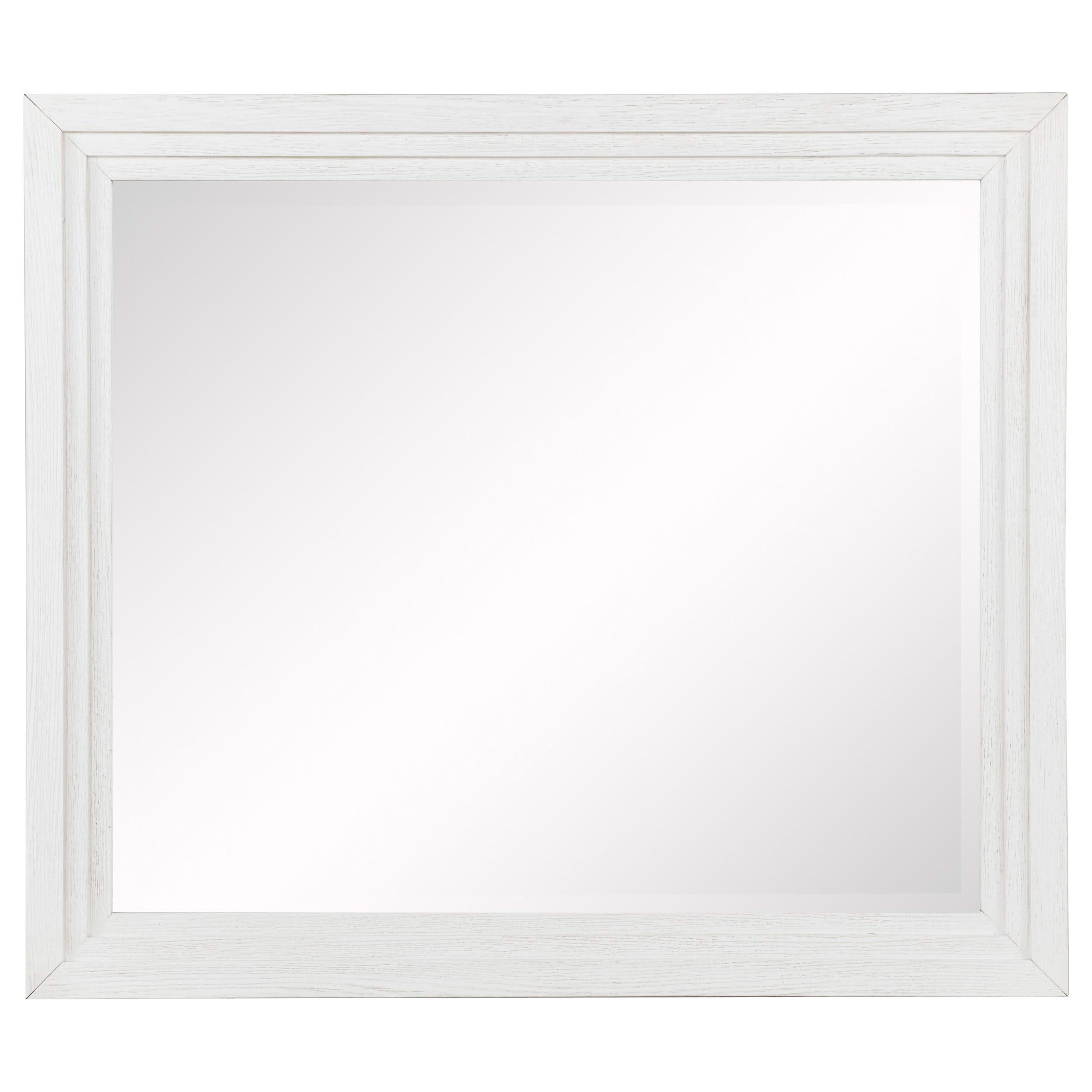 Juego de dormitorio Marielle de 5 piezas con cama tamaño king en color blanco desgastado