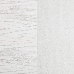 Cama Marielle Eastern King con paneles tapizados en blanco desgastado