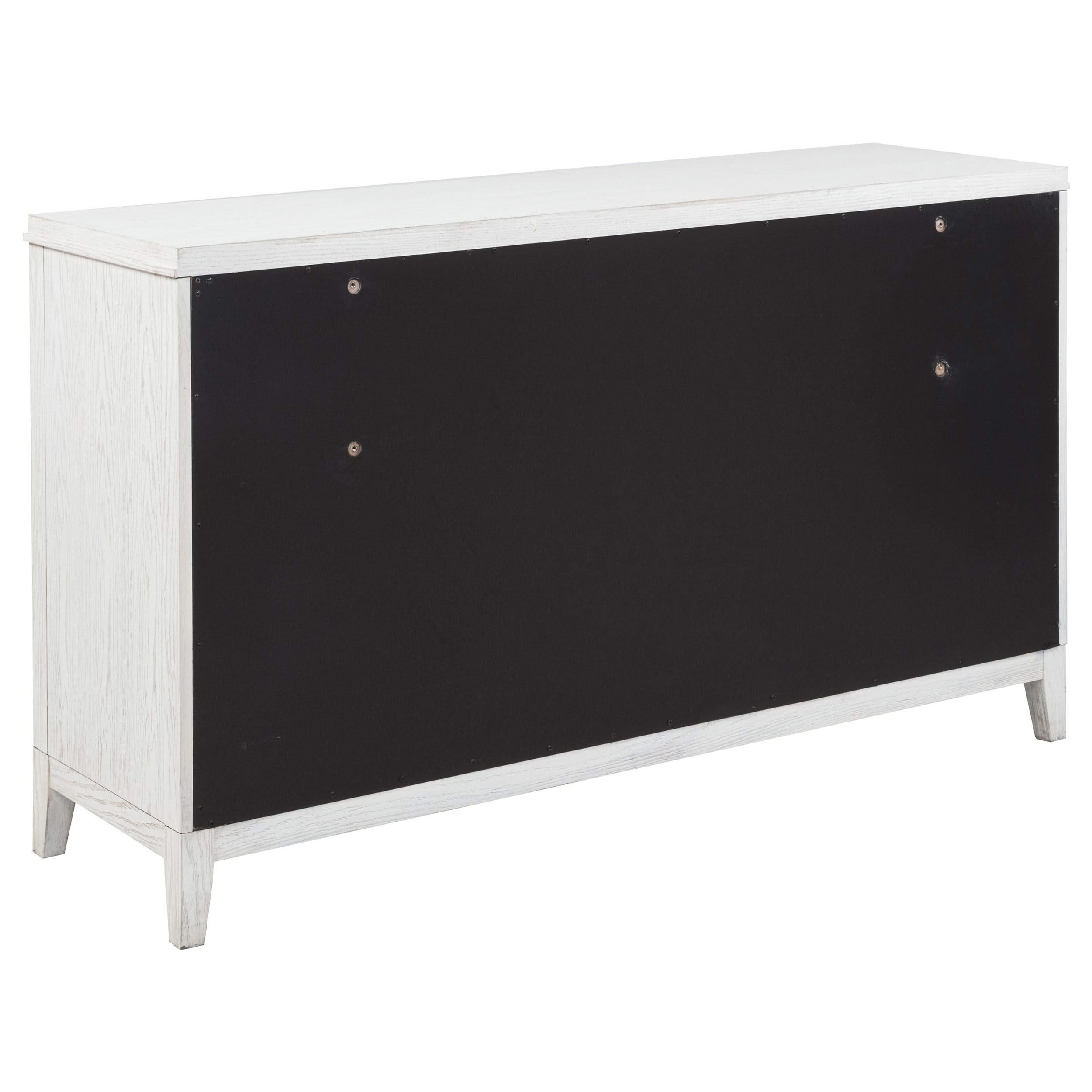 Juego de dormitorio Marielle de 5 piezas Cal King en blanco desgastado
