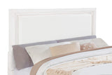 Cama tapizada Marielle California King con paneles en blanco desgastado