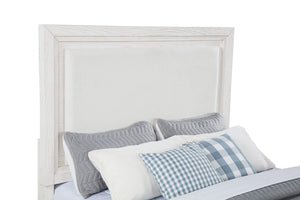 Juego de dormitorio Marielle de 4 piezas tamaño Queen en blanco desgastado