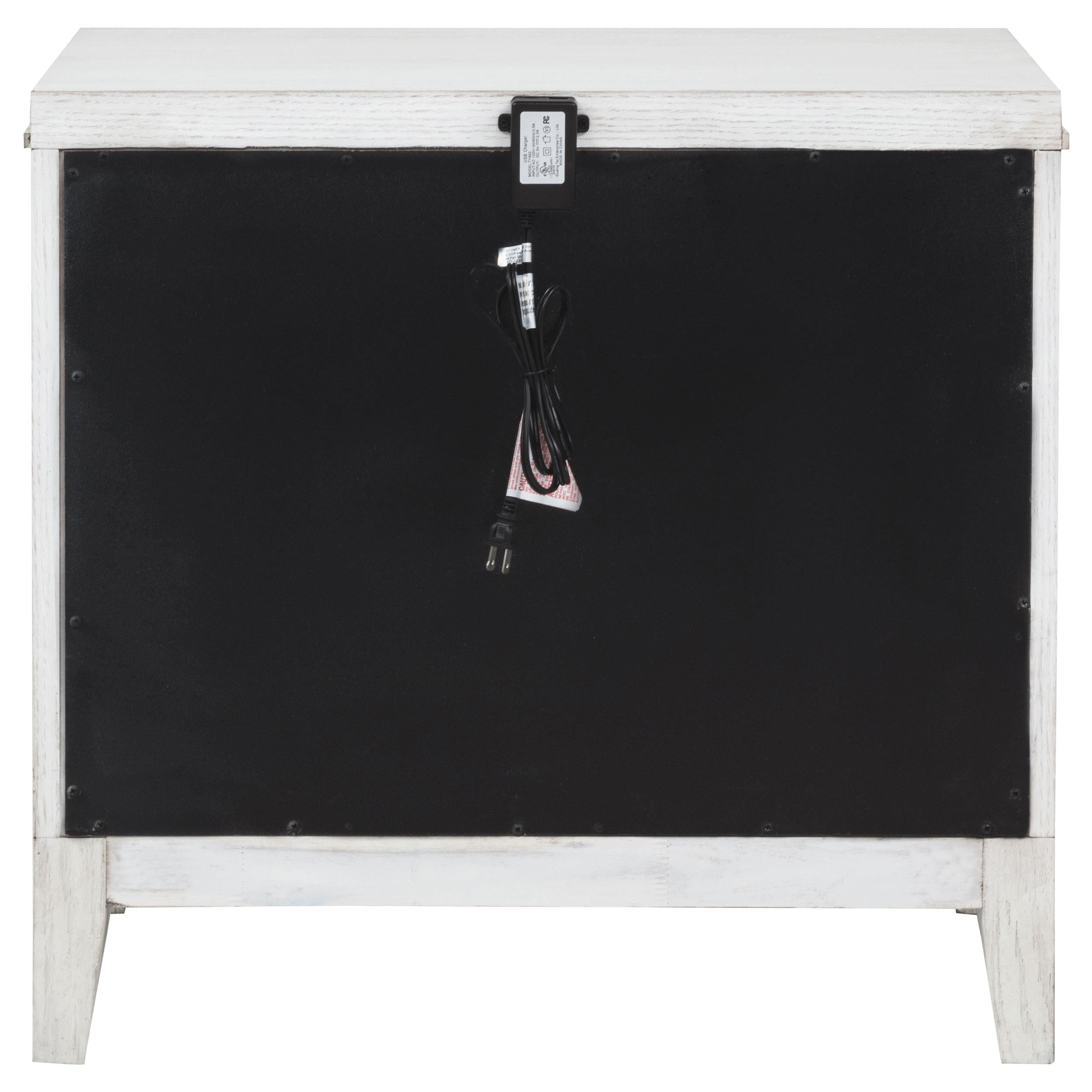 Marielle 2-drawer Nightstand Bedside Table Distressed White
