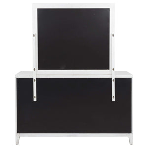 Marielle 6-drawer Dresser with Mirror Distressed White