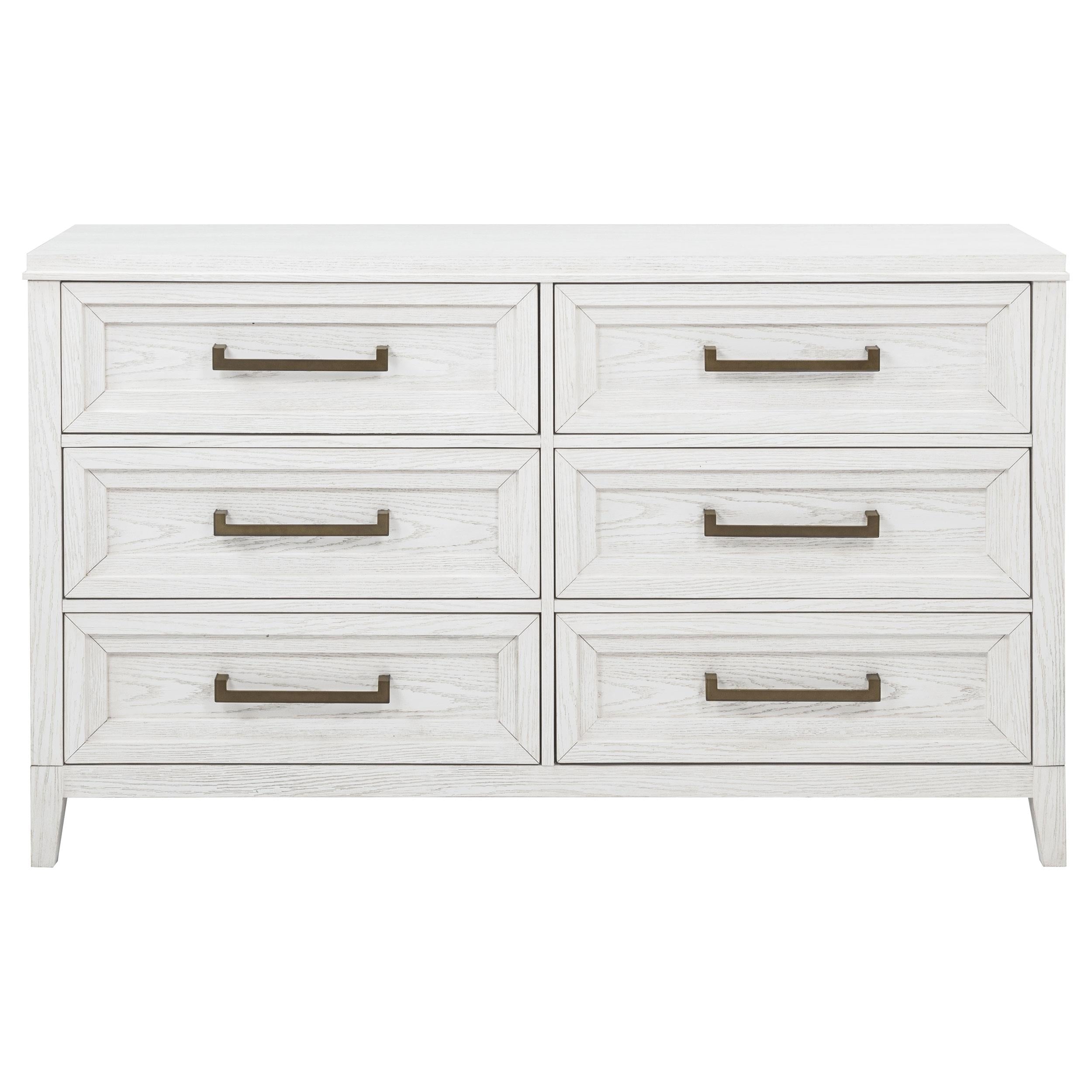 Marielle 6-drawer Bedroom Dresser Distressed White