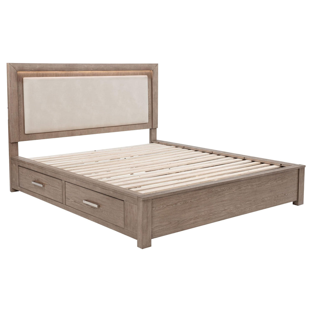 Juego de dormitorio Kenora Eastern King de 5 piezas en marrón cebada