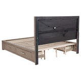 Juego de dormitorio Kenora Eastern King de 5 piezas en marrón cebada