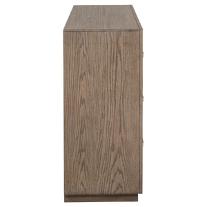 Cómoda Kenora de 6 cajones color marrón cebada