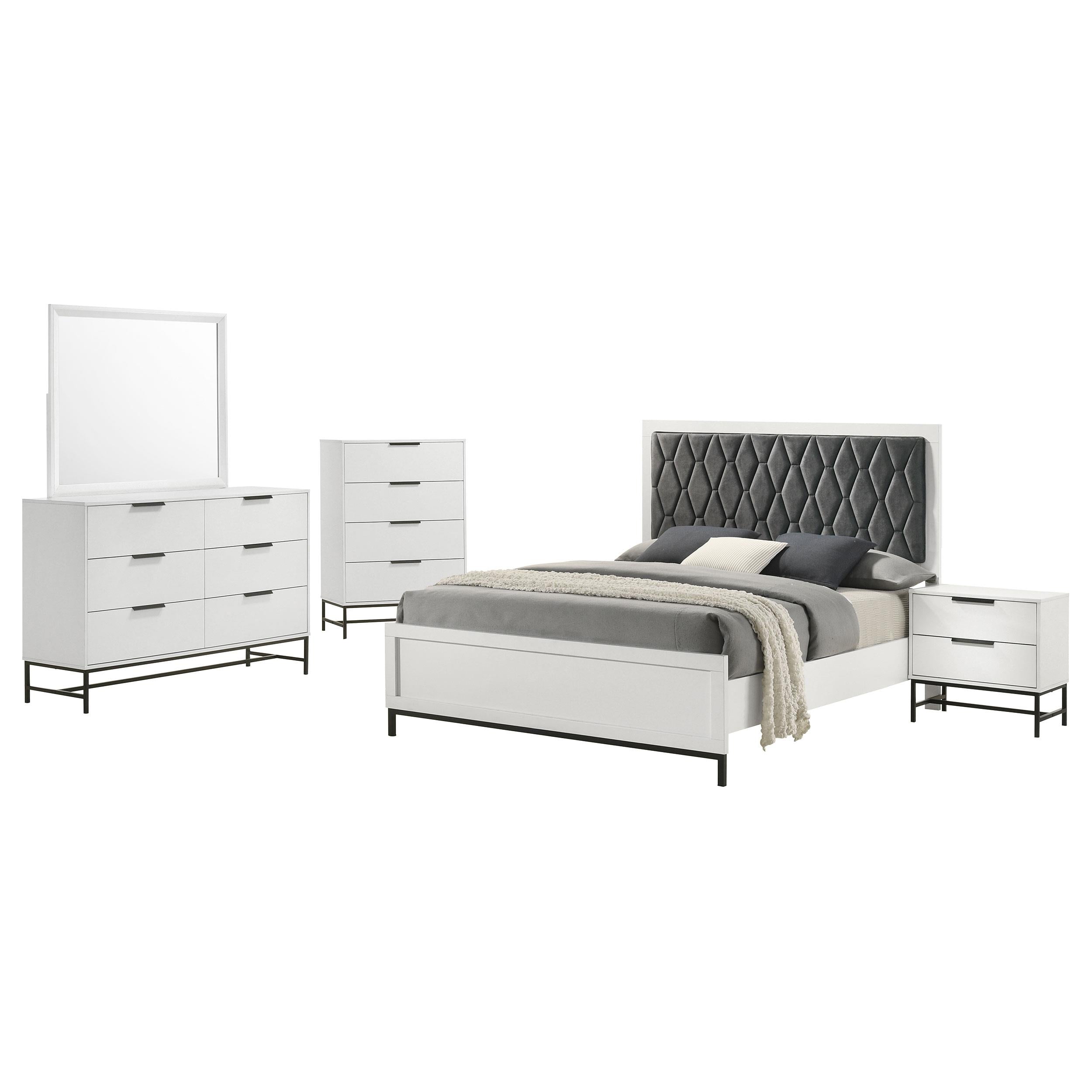 Sonora 5-piece Eastern King Bedroom Set White