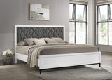 Cama tapizada Sonora Eastern King blanca