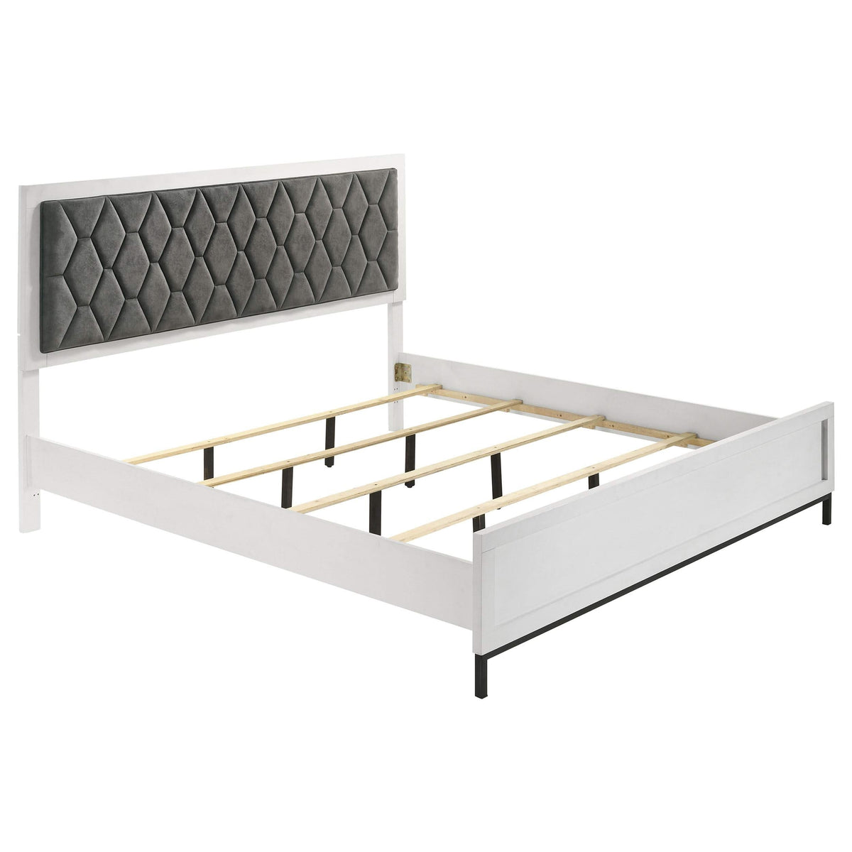 Cama tapizada Sonora Eastern King blanca