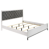 Cama tapizada Sonora Eastern King blanca