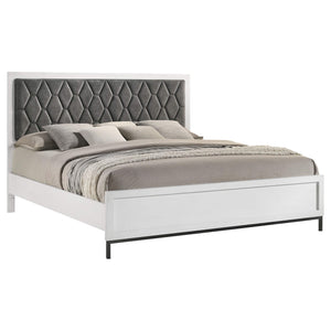 Cama tapizada Sonora Eastern King blanca