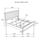 Cama tapizada Sonora Eastern King blanca
