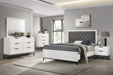 Cama tapizada Sonora Eastern King blanca