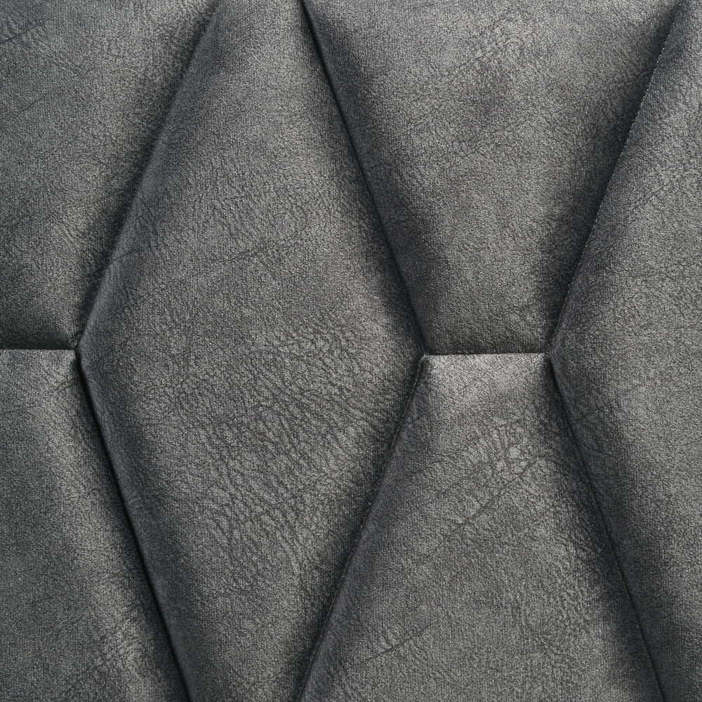 Cama Queen Sonora con paneles tapizados, color blanco
