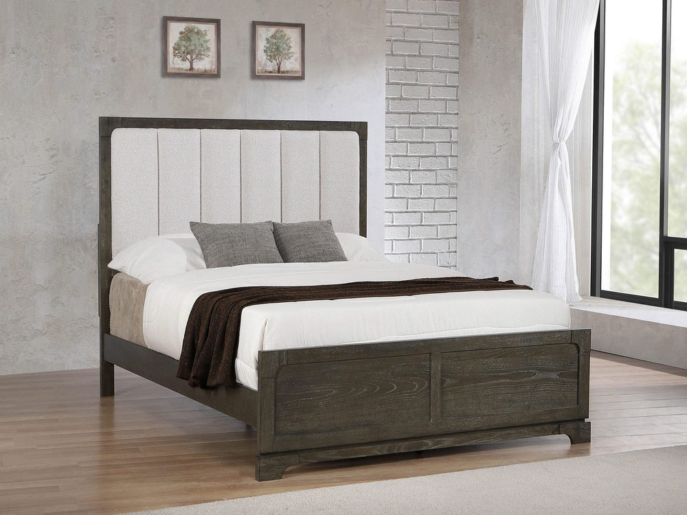 Cama Gran Park Eastern King de 59 pulgadas con paneles en color cacao oscuro