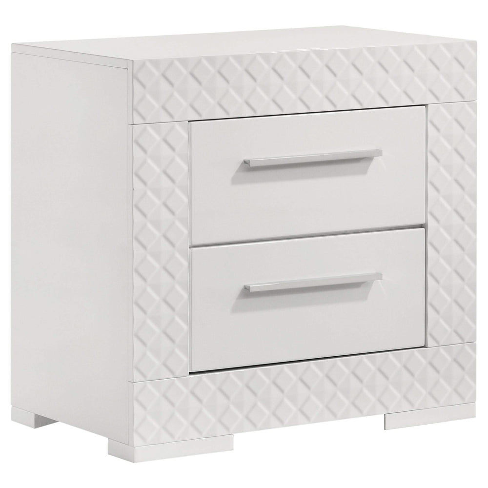 Ives 5-piece Eastern King Bedroom Set White High Gloss