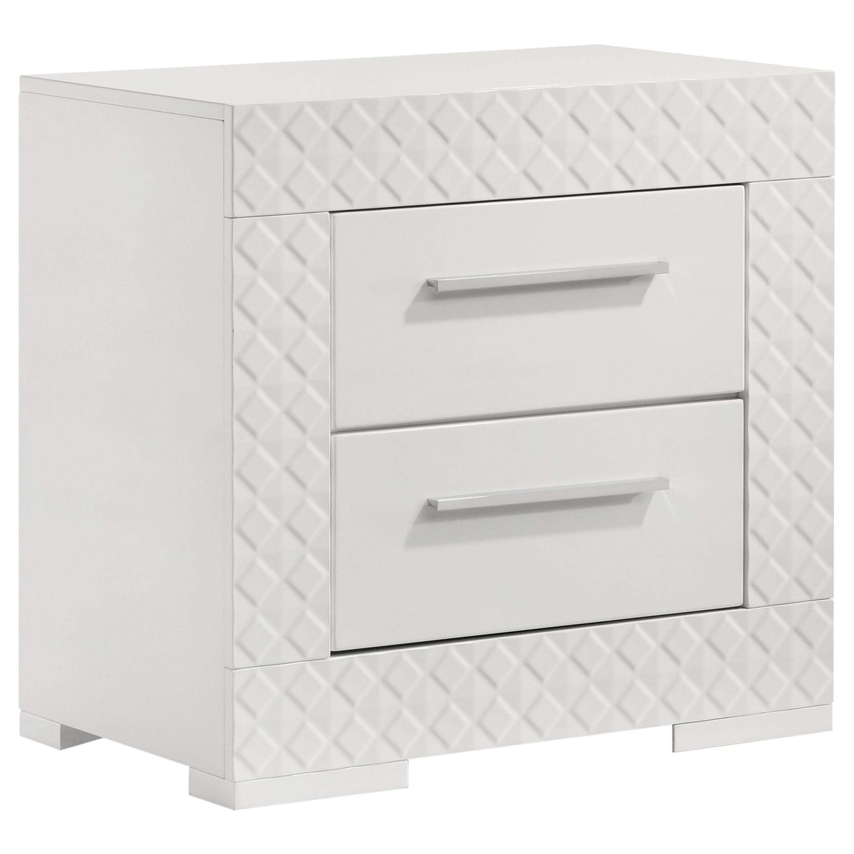 Ives 5-piece Eastern King Bedroom Set White High Gloss