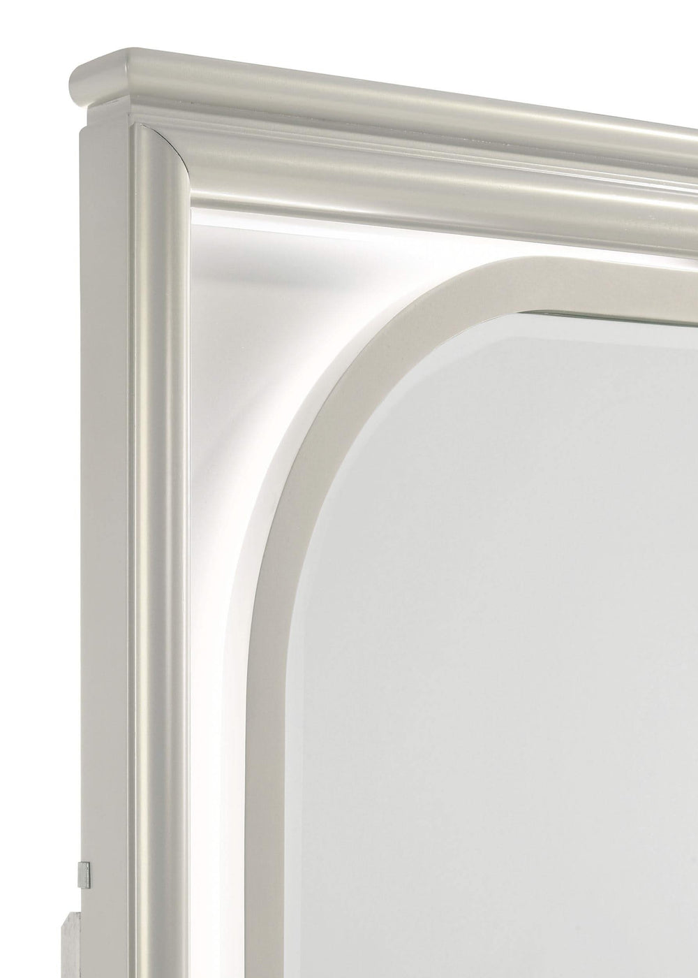 Espejo de tocador LED Olivia blanco perla