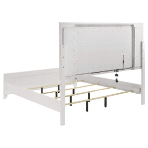 Juego de dormitorio Marmore de 5 piezas Eastern King, blanco