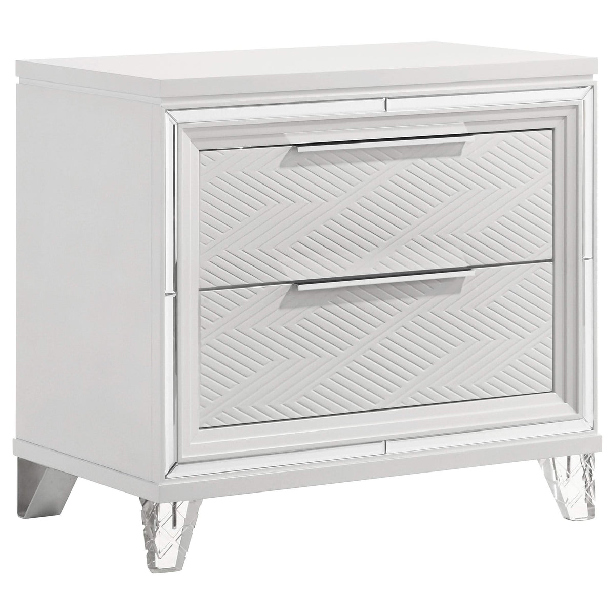 Juego de dormitorio Marmore de 5 piezas Eastern King, blanco