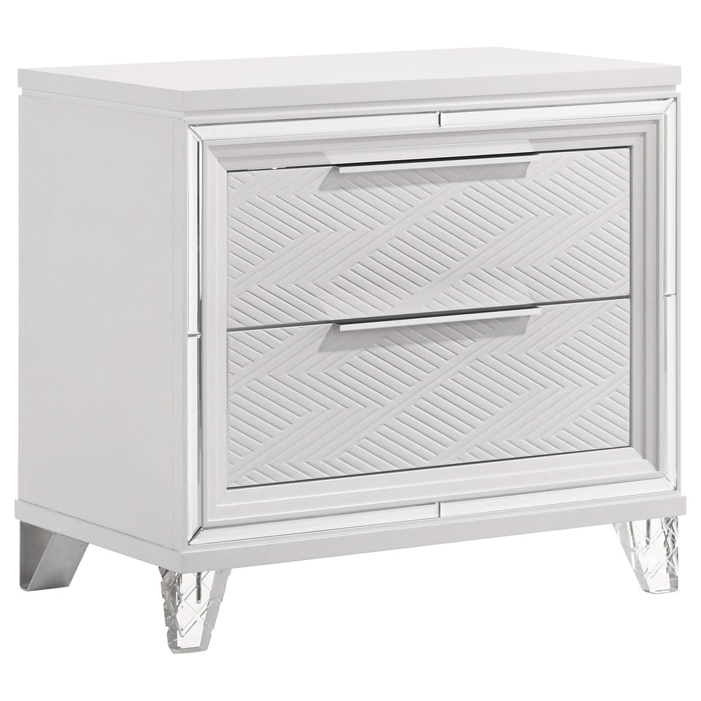 Juego de dormitorio Queen de 5 piezas Marmore blanco