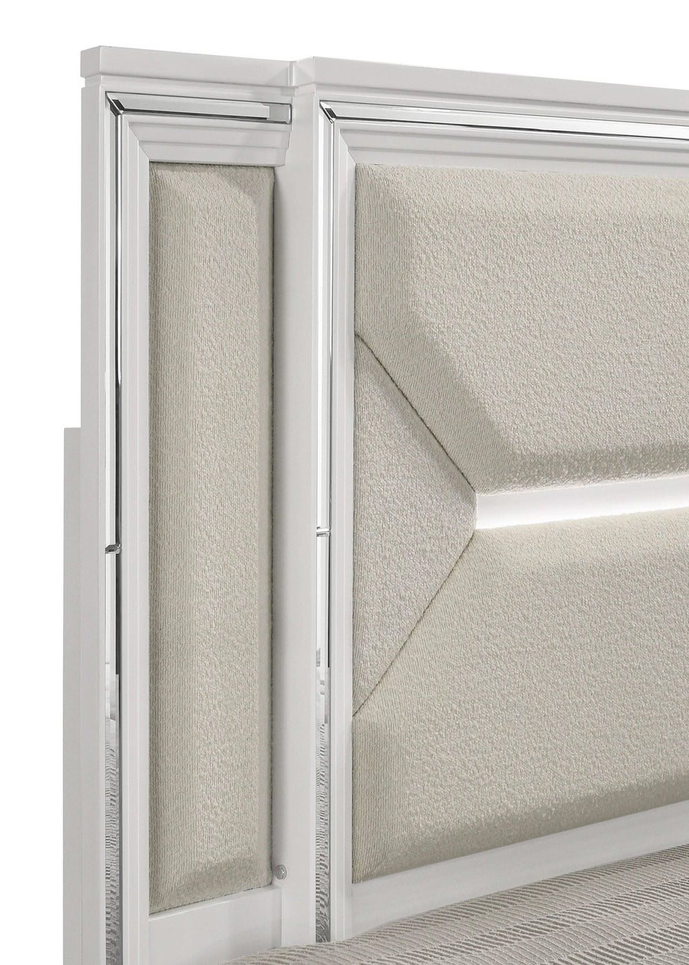 Cabecera de cama con paneles LED Marmore de 64 pulgadas, color blanco