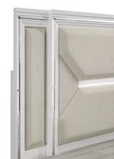 Cabecera de cama con paneles LED Marmore de 64 pulgadas, color blanco
