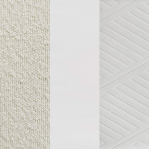 Cabecera de cama con paneles LED Marmore de 64 pulgadas, color blanco