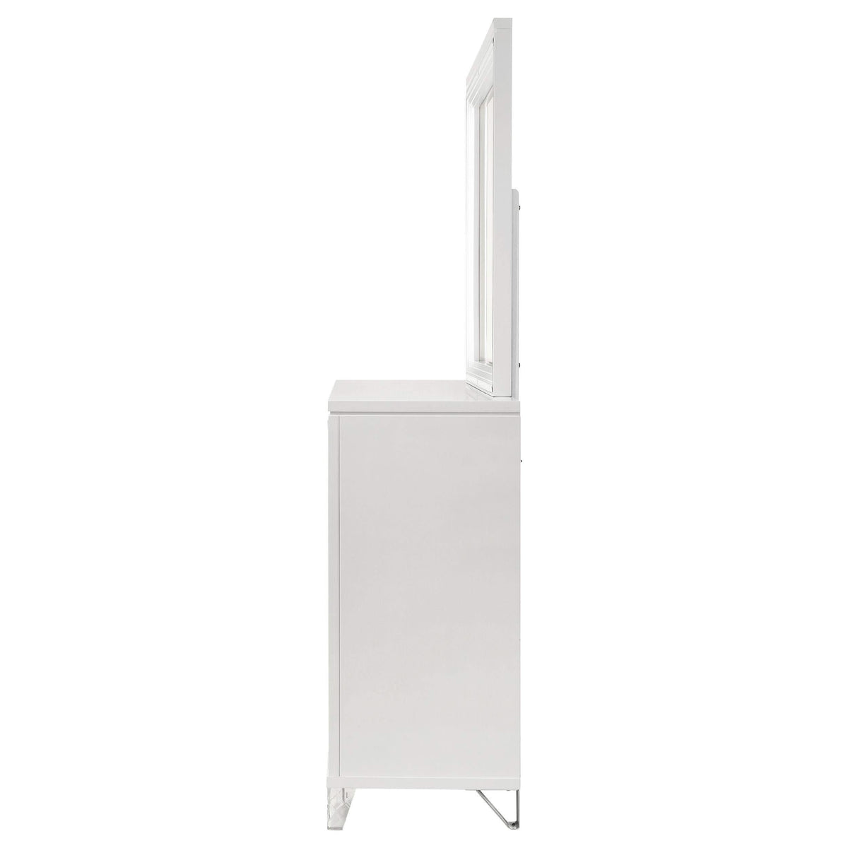 Cómoda Marmore de 9 cajones y espejo LED blanco