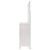 Cómoda Marmore de 9 cajones y espejo LED blanco