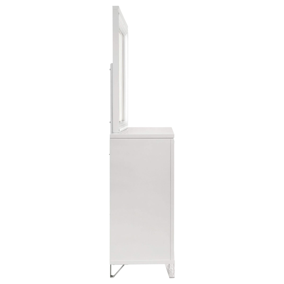 Cómoda Marmore de 9 cajones y espejo LED blanco