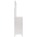 Cómoda Marmore de 9 cajones y espejo LED blanco