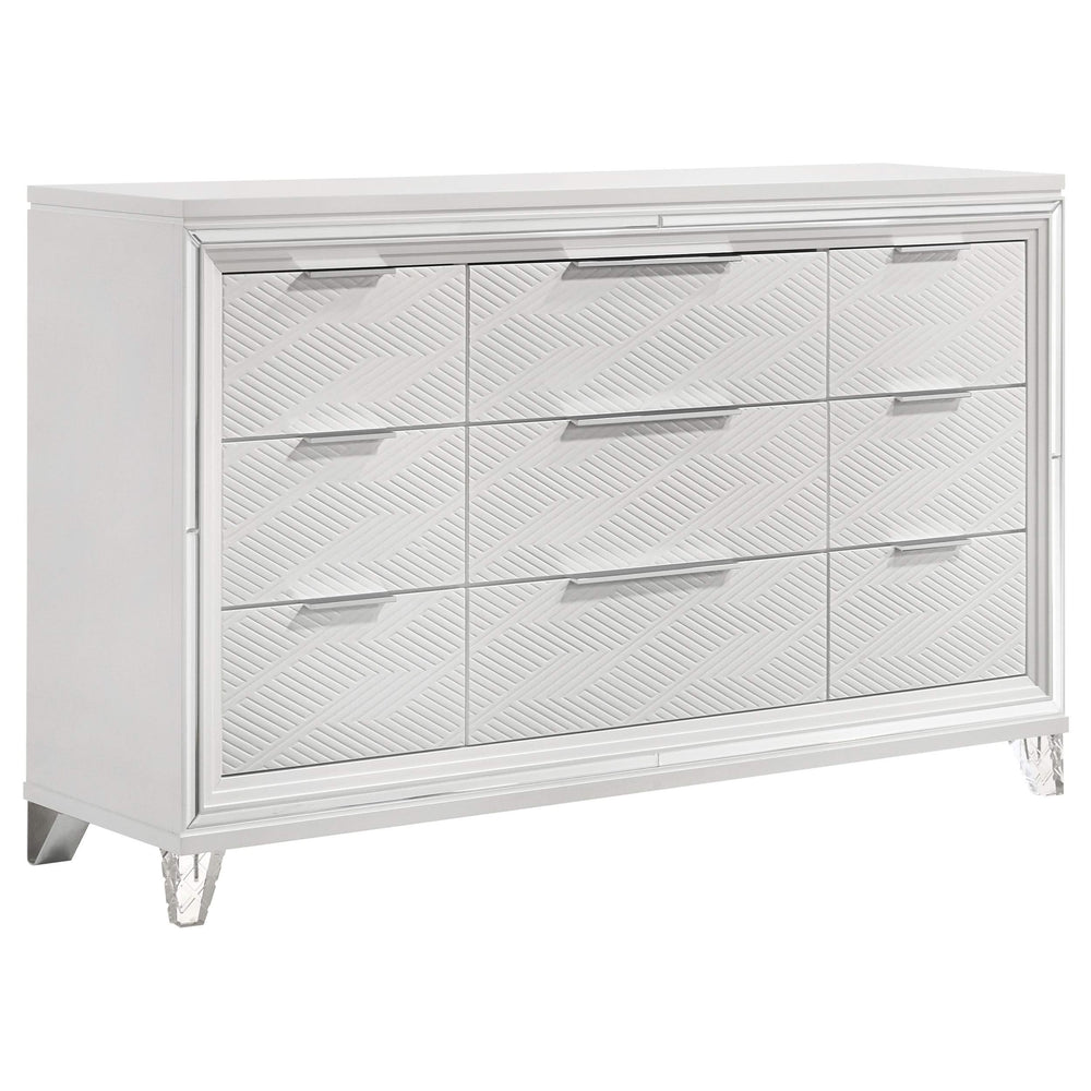 Cómoda Marmore de 9 cajones blanca