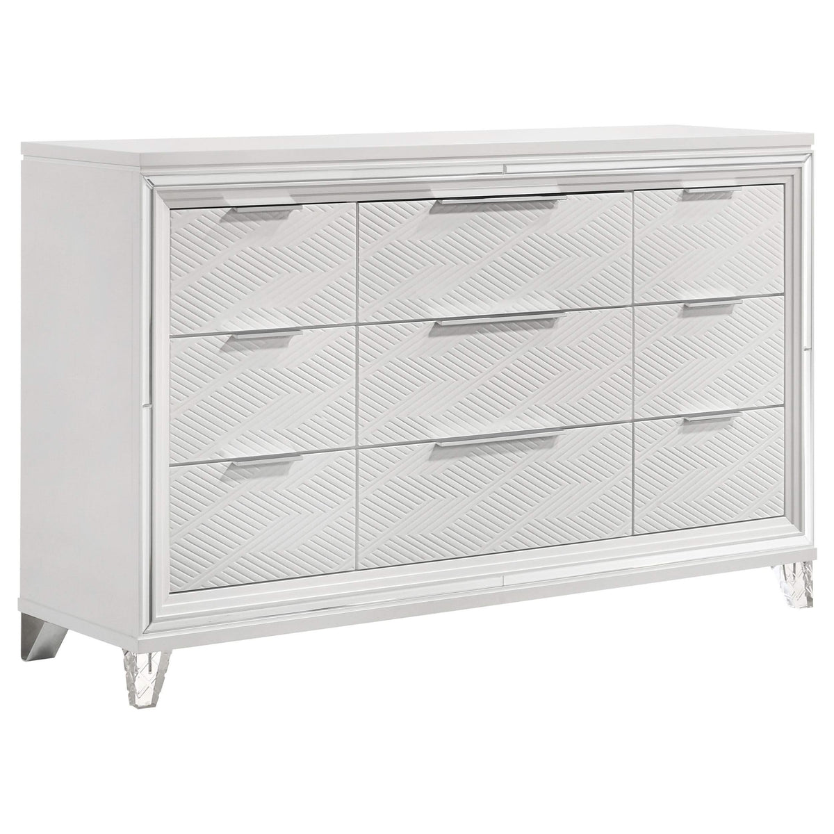 Cómoda Marmore de 9 cajones blanca