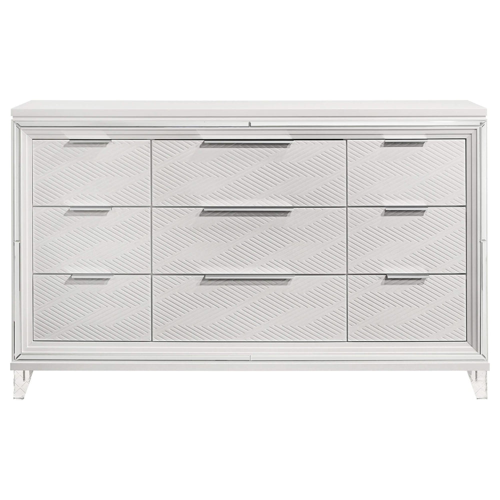 Cómoda Marmore de 9 cajones blanca