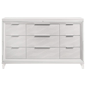 Cómoda Marmore de 9 cajones blanca