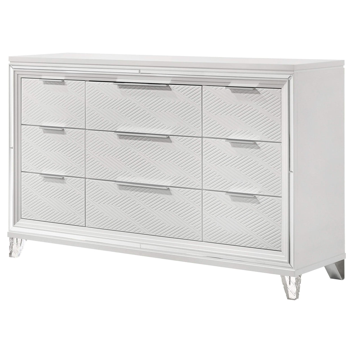 Cómoda Marmore de 9 cajones blanca