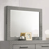 Espejo tocador Ives gris de alto brillo