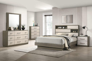 Juego de dormitorio Fenwick de 5 piezas en roble gris