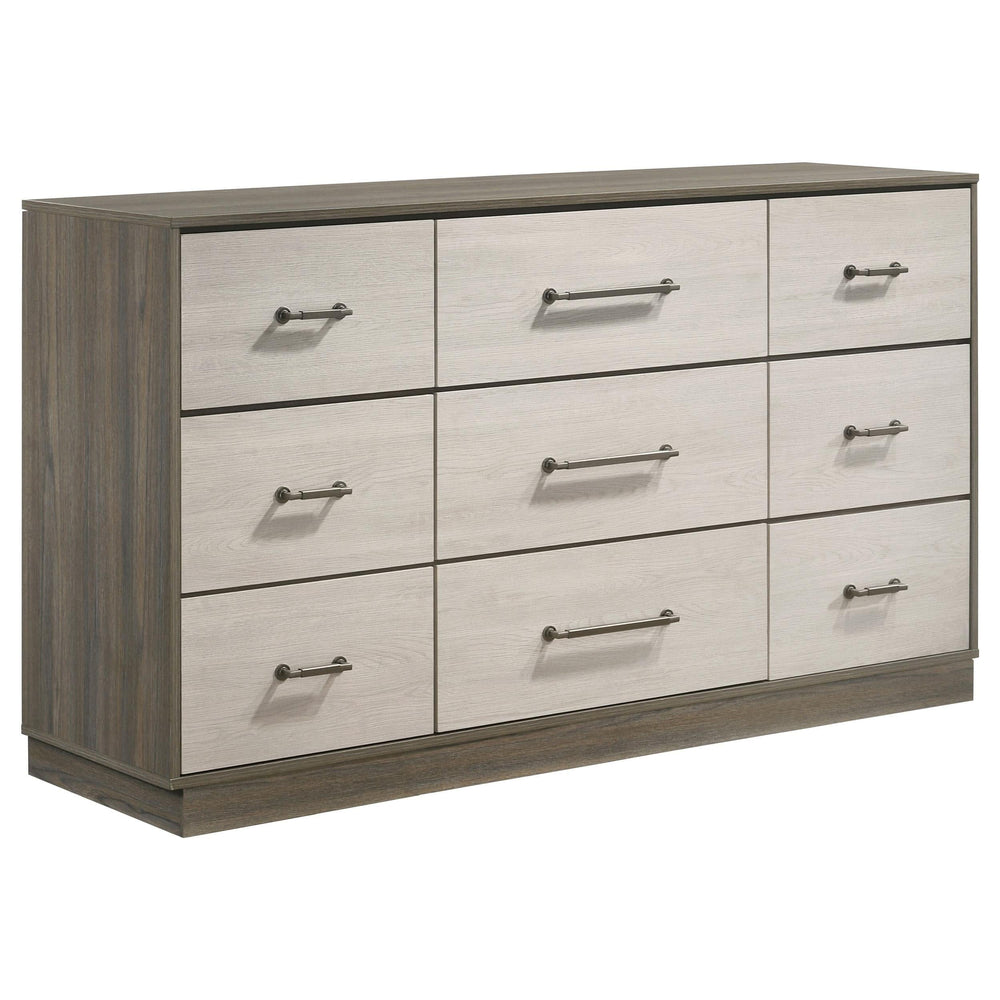 Juego de dormitorio Fenwick de 5 piezas en roble gris